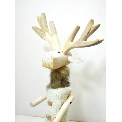 Renifer Łoś Figurka Świąteczna w ubranku 51cm